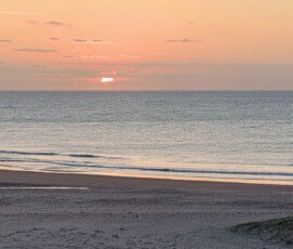 Sun Sets Over the Ocean
